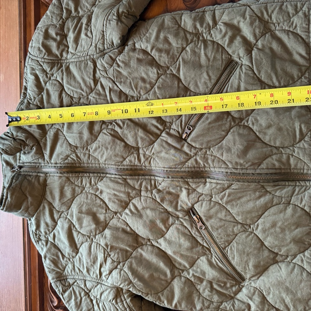 Olive Quilted Jacket - Picture 9 of 10